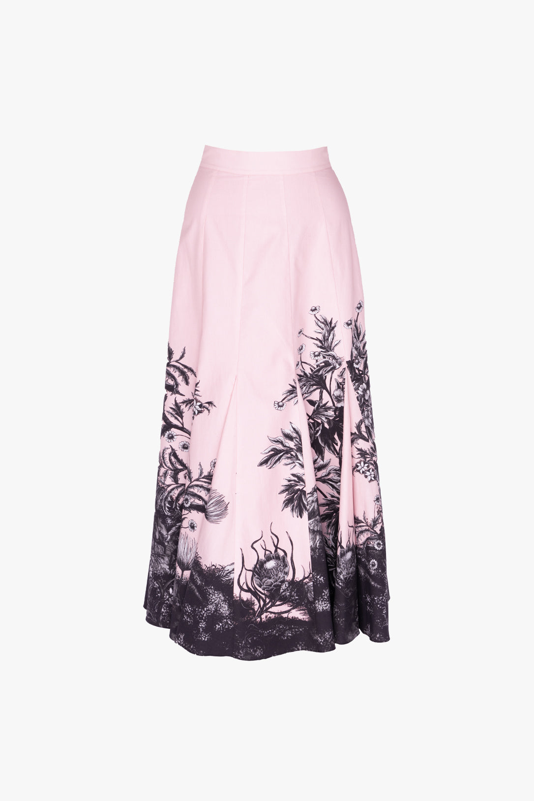 Pink river godet skirt